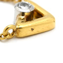 ノンブランド NON BRAND 1Pダイヤ ペンダント イエローゴールド K18YG ダイヤモンド Pt900（プレート部分） ネックレス Au750 18K YG×Pt900