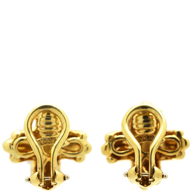 ティファニー Tiffany & Co シグネチャー クロス イエローゴールド K18YG ピアス T&Co. signature 750 YG