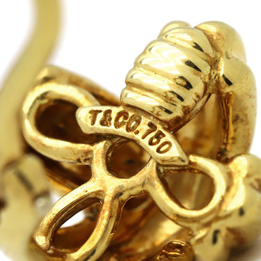 ティファニー Tiffany & Co シグネチャー クロス イエローゴールド K18YG ピアス T&Co. signature 750 YG