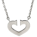 カルティエ Cartier Ｃハート ホワイトゴールド K18WG ネックレス 18金 750WG