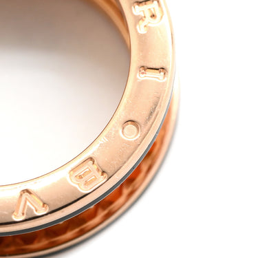 ブルガリ BVLGARI ビーゼロワン ロック B-zero1 2バンドリング ピンクゴールド×ブラック K18PG セラミック #53(JP13) リング 指輪 黒 750PG 18金 12.5号