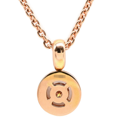 ブルガリ BVLGARI ブルガリブルガリ 340017 CL853337 ピンクゴールド K18PG ダイヤモンド ネックレス Au750 18K 18金 ペンダント 1P 一粒 1石 ダイヤ チェーン