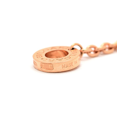 ブルガリ BVLGARI ブルガリブルガリ 340017 CL853337 ピンクゴールド K18PG ダイヤモンド ネックレス Au750 18K 18金 ペンダント 1P 一粒 1石 ダイヤ チェーン