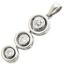 ノンブランド NON BRAND ダイヤ プラチナシルバー Pt900 ダイヤモンド ペンダントトップ 3石 3連 ドロップ