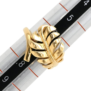 シャネル CHANEL プリュム ドゥ シャネル J10176 イエローゴールド K18YG #49(JP9) リング 指輪 750AU リーフ モチーフ 9号