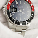 腕時計 ロレックス ROLEX GMTマスター2 16710 P番 自動巻き メンズ P番 コーク ベンツ針 ブラック デイト オイスターブレス