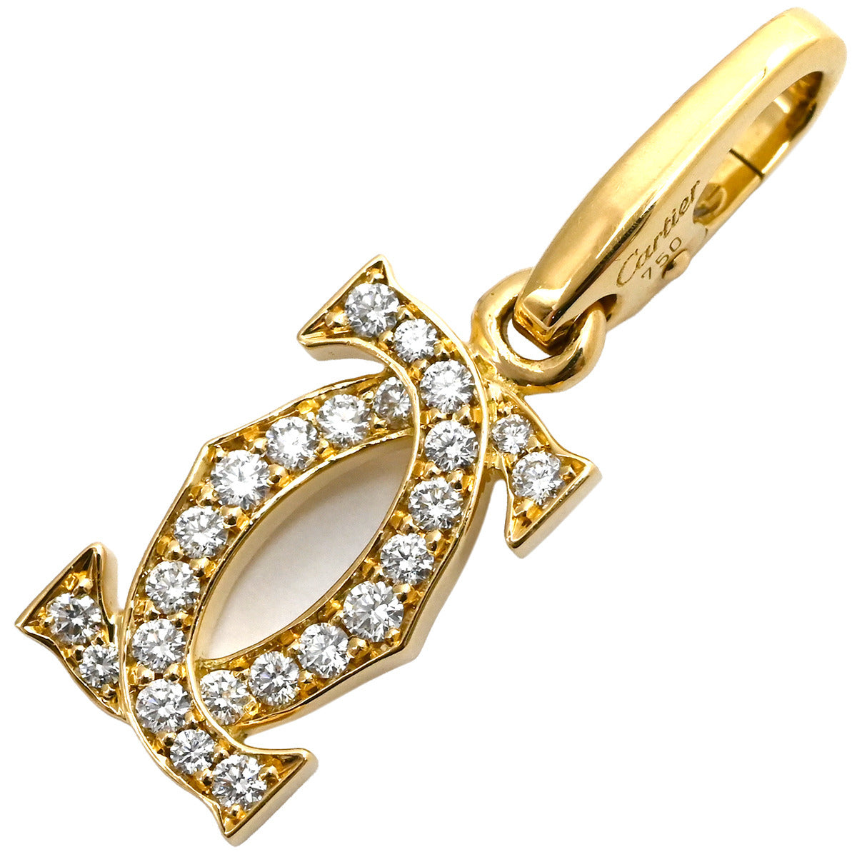 カルティエ 2C ダイヤチャーム ペンダントトップ 18金 カルティエ Cartier 2Cチャーム ダイヤ B3010200 イエロー