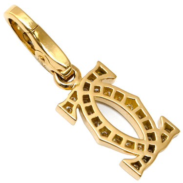 カルティエ Cartier 2Cチャーム ダイヤ B3010200 イエローゴールド K18YG ダイヤモンド ペンダントトップ ネックレストップ 750 18K 18金