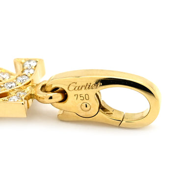 カルティエ Cartier 2Cチャーム ダイヤ B3010200 イエローゴールド K18YG ダイヤモンド ペンダントトップ ネックレストップ 750 18K 18金