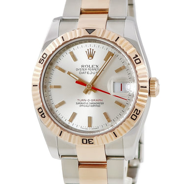 腕時計 ロレックス ROLEX デイトジャスト ターノグラフ 116261 D番 自動巻き メンズ D番 K18PG×SS コンビ 回転ベゼル オイスターブレス