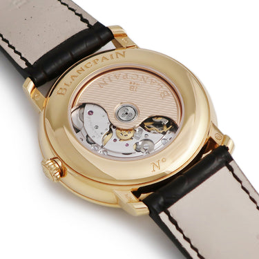 腕時計 ブランパン BLANCPAIN ヴィルレ ラージデイト レトログラード デイ 6668-3642-55B 自動巻き メンズ K18RG無垢 アイボリー