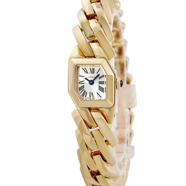 腕時計 カルティエ Cartier マイヨン ドゥ カルティエ SM WGBJ0002 クオーツ レディース K18YG無垢 スモールモデル 青針