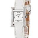 腕時計 エルメス HERMES Hウォッチ PM HH1.232 クオーツ レディース 純正ダイヤ ホワイト 白 アラビア H型 スクエア