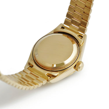 腕時計 ロレックス ROLEX デイトジャスト 791782BR 自動巻き レディース OH済 A番 K18YG無垢 純正ダイヤ グリーンジェダイト 翡翠