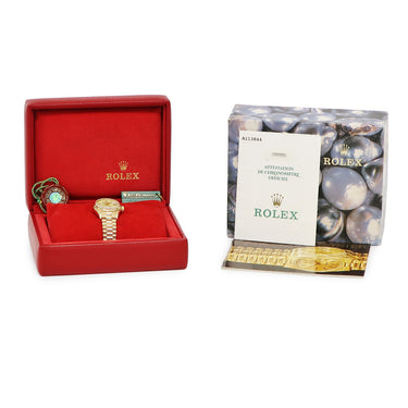 腕時計 ロレックス ROLEX デイトジャスト 791782BR 自動巻き レディース OH済 A番 K18YG無垢 純正ダイヤ グリーンジェダイト 翡翠