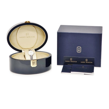 腕時計 ハリーウィンストン Harry Winston プルミエール 31mm PRNQHM31WW001 クオーツ レディース K18WG無垢 純正ダイヤ シェル バー