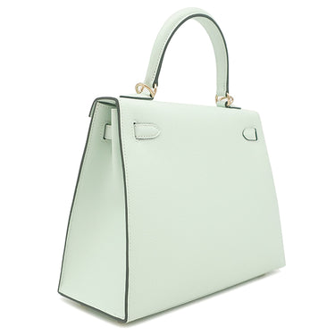 エルメス HERMES ケリー25 外縫い ヴェールペパーミント ヴォーエプソン 2WAYバッグ シャンパンゴールド金具 新品 未使用 薄緑 ショルダー ハンドバッグ
