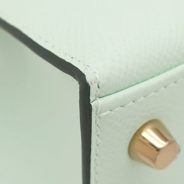 エルメス HERMES ケリー25 外縫い ヴェールペパーミント ヴォーエプソン 2WAYバッグ シャンパンゴールド金具 新品 未使用 薄緑 ショルダー ハンドバッグ