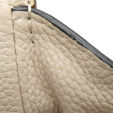 ロエベ LOEWE ハンモック ミニ ベージュ キャンバス レザー 2WAYバッグ シルバー金具 ハンドバッグ ショルダー