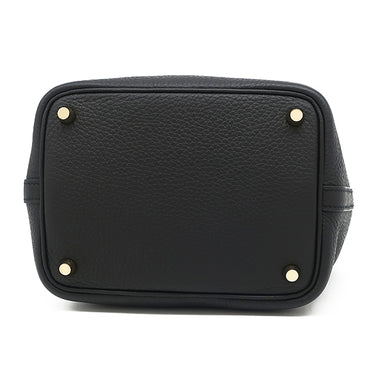 エルメス HERMES ピコタンロックPM ブラック トリヨンクレマンス ハンドバッグ ゴールド金具 黒