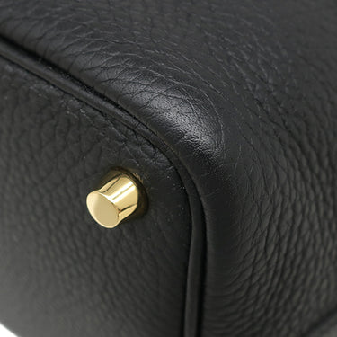 エルメス HERMES ピコタンロックPM ブラック トリヨンクレマンス ハンドバッグ ゴールド金具 黒