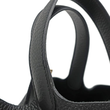 エルメス HERMES ピコタンロックPM ブラック トリヨンクレマンス ハンドバッグ ゴールド金具 黒