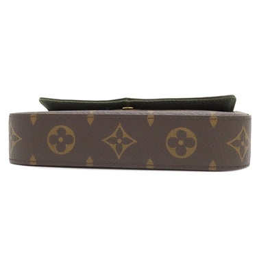 ルイヴィトン LOUIS VUITTON ミルティ ポシェット フェリシー M80091 モノグラム モノグラムキャンバス ショルダーバッグ ゴールド金具 茶 緑 カーキ