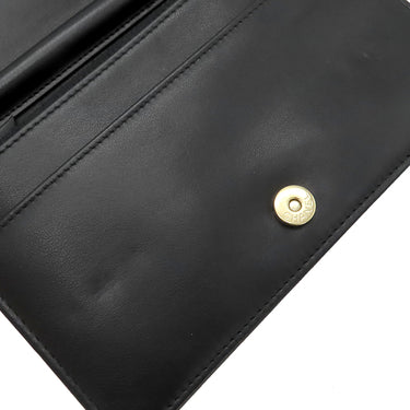 シャネル CHANEL ボーイシャネル ブラック キャビアスキン チェーンウォレット シャンパンゴールド金具 黒 チェーンショルダー