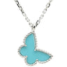 ヴァンクリーフアーペル Van Cleef & Arpels スウィート パピヨン VCARF80500 ホワイトゴールド×ターコイズブルー K18WG ターコイズ ネックレス バタフライ 蝶