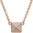 エルメス HERMES エルメス クルー ドゥ H PM ピンクゴールド K18PG ダイヤモンド ネックレス ダイヤモンド スタッド