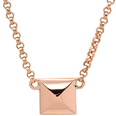 エルメス HERMES エルメス クルー ドゥ H PM ピンクゴールド K18PG ダイヤモンド ネックレス ダイヤモンド スタッド