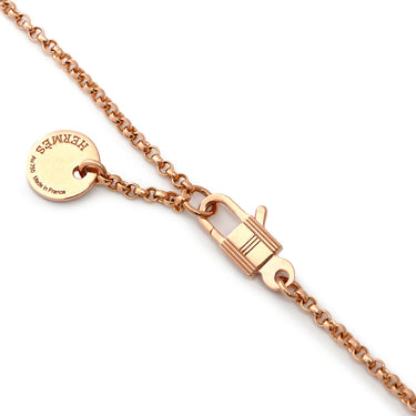 エルメス HERMES エルメス クルー ドゥ H PM ピンクゴールド K18PG ダイヤモンド ネックレス ダイヤモンド スタッド