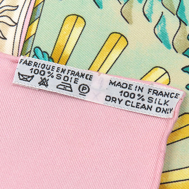 エルメス HERMES カレ90 CARRE ピンク系 シルク スカーフ 【VOILES DE LUMIERE/光の帆】