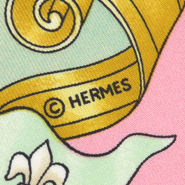 エルメス HERMES カレ90 CARRE ピンク系 シルク スカーフ 【VOILES DE LUMIERE/光の帆】