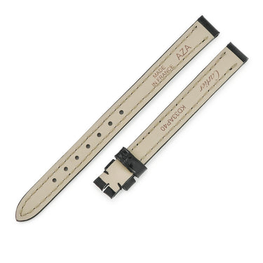カルティエ Cartier 純正 KD33AP40 ブラック クロコダイル 腕時計パーツ 未使用 替え ベルト 10ｍｍ シャイニー ブラック 黒