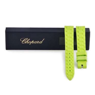 ショパール CHOPARD 純正 ハッピースポーツ用 ラバーバンド イエローグリーン ラバー 腕時計パーツ 未使用 替え ベルト ストラップ 15ｍｍ イエローグリーン 黄緑