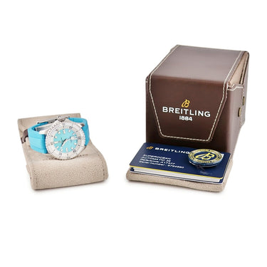 腕時計 ブライトリング BREITLING スーパーオーシャン オートマチック 36 A17377211C1S1 自動巻き メンズ レディース ターコイズブルー