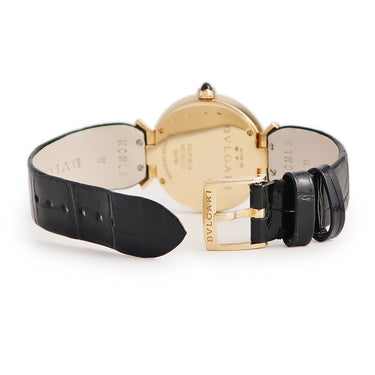 腕時計 ブルガリ BVLGARI ディーヴァ ドリーム 102841 DVP30G クオーツ レディース K18PG無垢 純正ダイヤ ブラック 黒