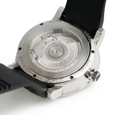 腕時計 ユリスナルダン ULYSSE NARDIN マリーン レディー ダイバー 8103-101 自動巻き メンズ レディース 純正ダイヤ ブラック 黒 デイト