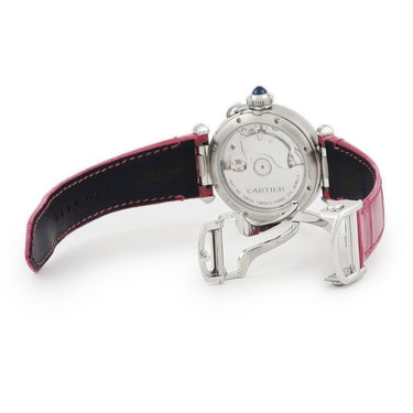 腕時計 カルティエ Cartier パシャ ドゥ カルティエ 35mm WSPA0012 自動巻き メンズ レディース ギヨシェ 青針