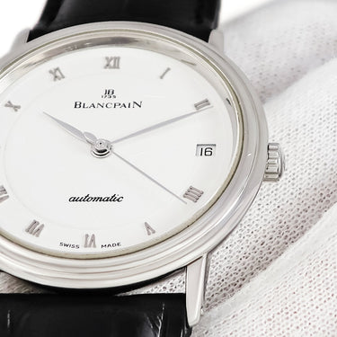 腕時計 ブランパン BLANCPAIN ヴェルレ エキストラ スリム 1151-1127-55 自動巻き メンズ OH済 白 ローマン デイト