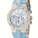 腕時計 ブルガリ BVLGARI ディアゴノ スポーツ CH35S 自動巻き メンズ 純正ダイヤ ブルーシェル クロノグラフ デイト 水色