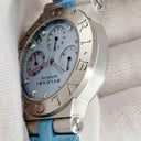 腕時計 ブルガリ BVLGARI ディアゴノ スポーツ CH35S 自動巻き メンズ 純正ダイヤ ブルーシェル クロノグラフ デイト 水色