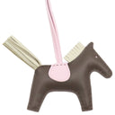 エルメス HERMES ロデオPM ショコラ×クレ×ローズダーリン アニューミロ バッグチャーム 新品 未使用 茶 オフホワイト ピンク