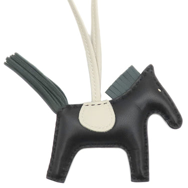 エルメス HERMES ロデオPM ブラック×ヴェールマングローブ×クレ アニューミロ バッグチャーム 新品 未使用 黒 緑 オフホワイト