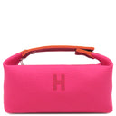 エルメス HERMES ブリッド ア ブラック PM ハイビスカス トワルアッシュ ポーチ シルバー金具 新品 未使用 ハンドバッグ バニティバッグ