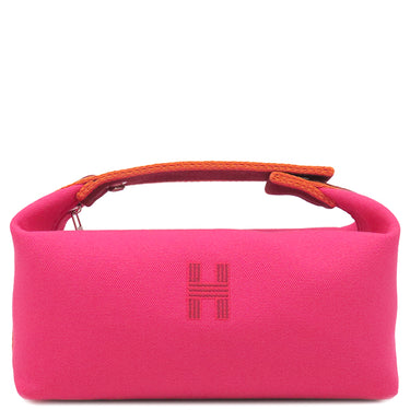 エルメス HERMES ブリッド ア ブラック PM ハイビスカス トワルアッシュ ポーチ シルバー金具 新品 未使用 ハンドバッグ バニティバッグ