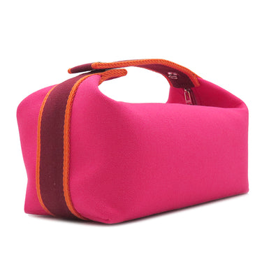 エルメス HERMES ブリッド ア ブラック PM ハイビスカス トワルアッシュ ポーチ シルバー金具 新品 未使用 ハンドバッグ バニティバッグ