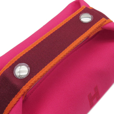 エルメス HERMES ブリッド ア ブラック PM ハイビスカス トワルアッシュ ポーチ シルバー金具 新品 未使用 ハンドバッグ バニティバッグ