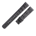 クレドール Credor 純正 ブラック レザー 腕時計パーツ レザー ベルト ストラップ 17ｍｍ 予備 替え 交換 スペア ブラック 黒